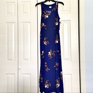 Target blue maxi dress floral boho chic